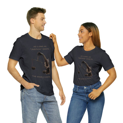 Das Justice Unisex Jersey Kurzarm-T-Shirt 