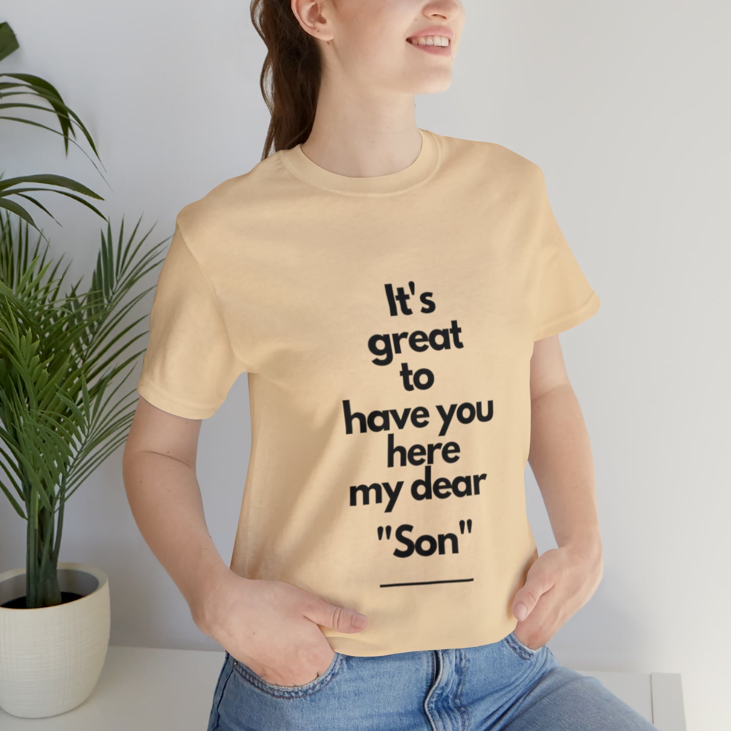 Mein lieber Sohn Unisex Jersey Kurzarm-T-Shirt