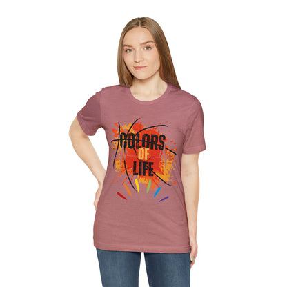 Farben des Lebens Unisex Jersey Kurzarm-T-Shirt