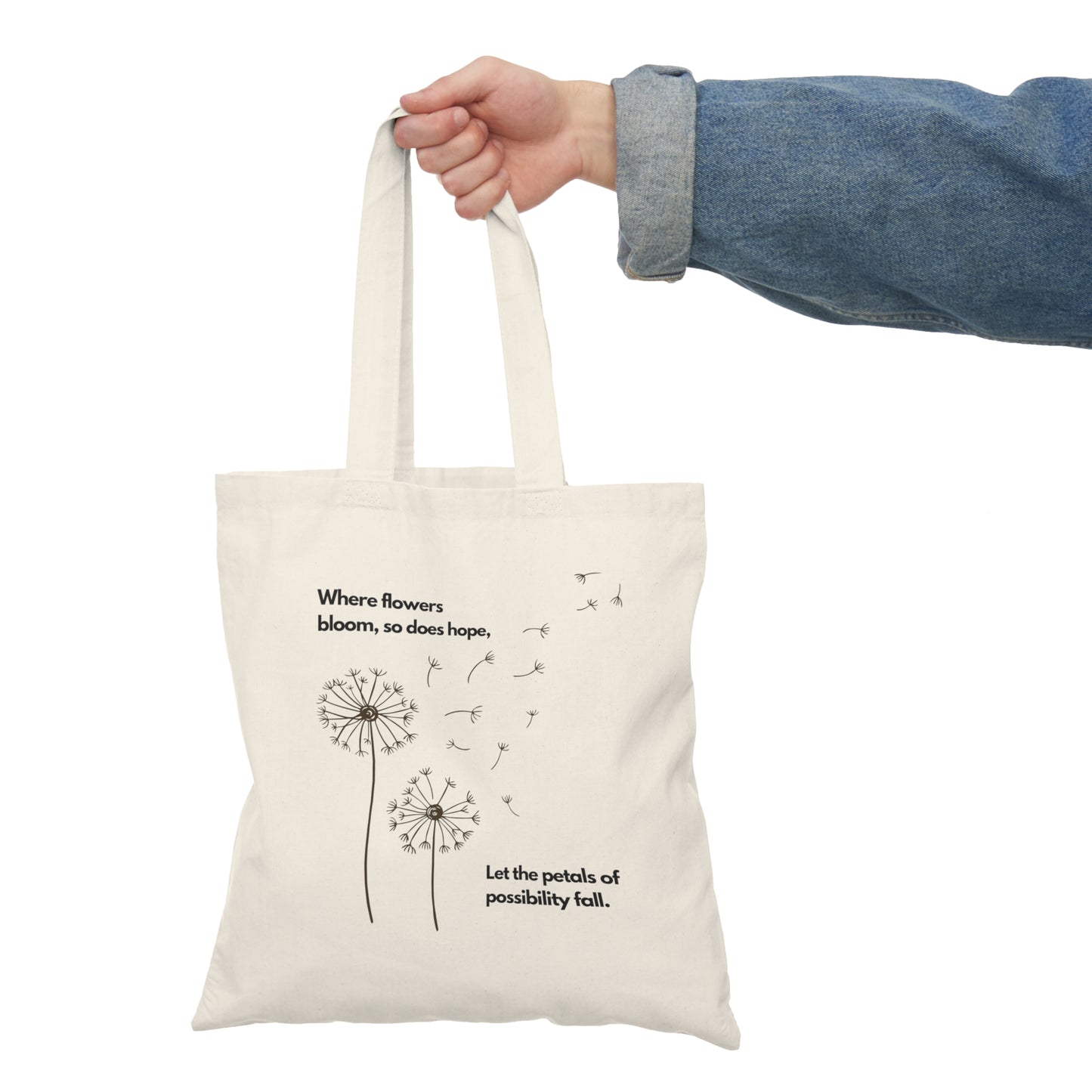 Where Flowers Bloom || Natural Tote Bag