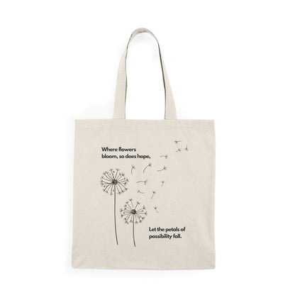 Where Flowers Bloom || Natural Tote Bag