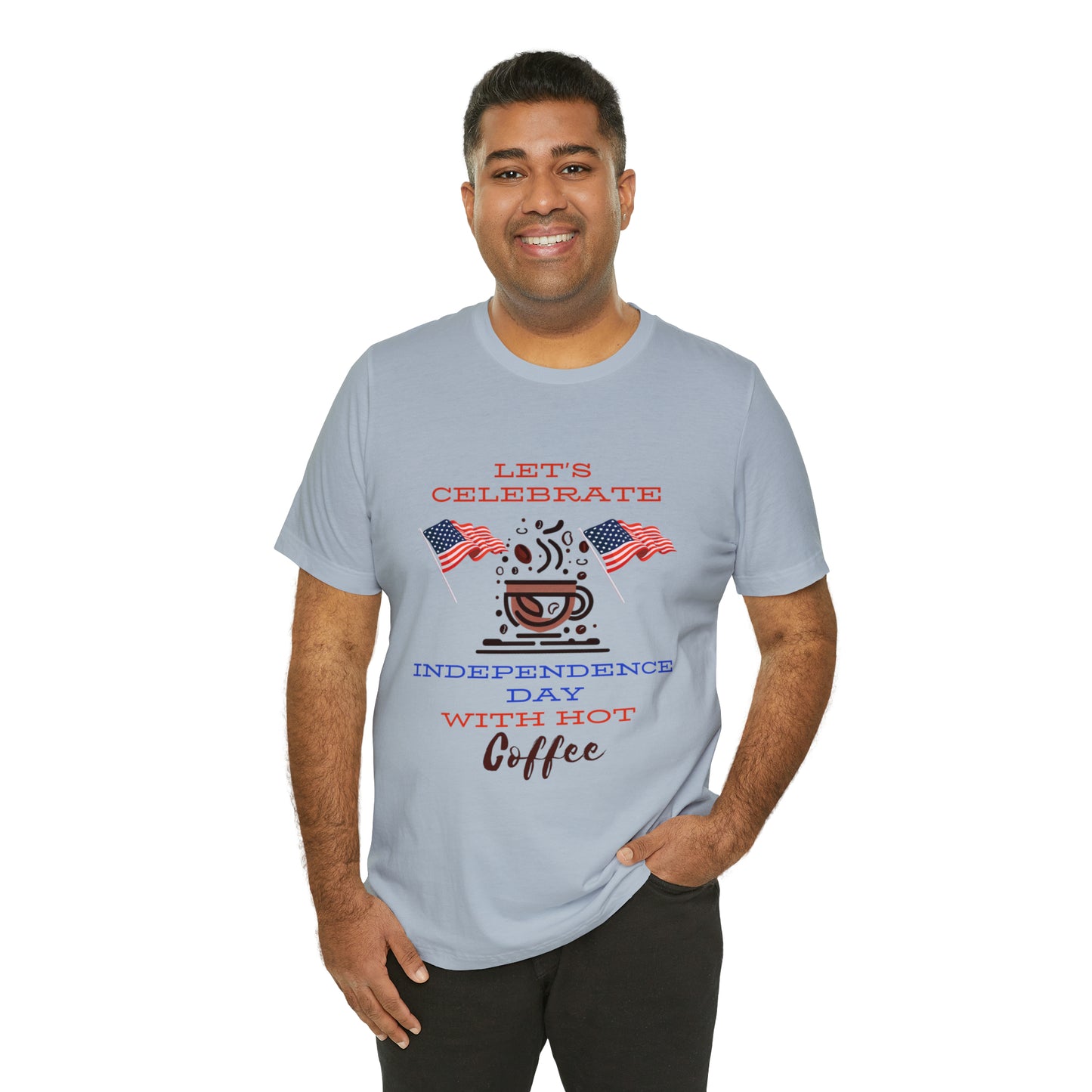 US-Unabhängigkeitstag. Unisex-Kurzarm-T-Shirt aus Jersey