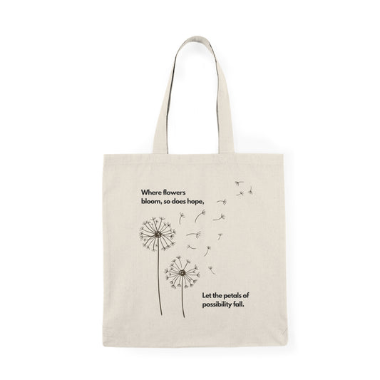 Wo Blumen blühen || Natürliche Einkaufstasche 