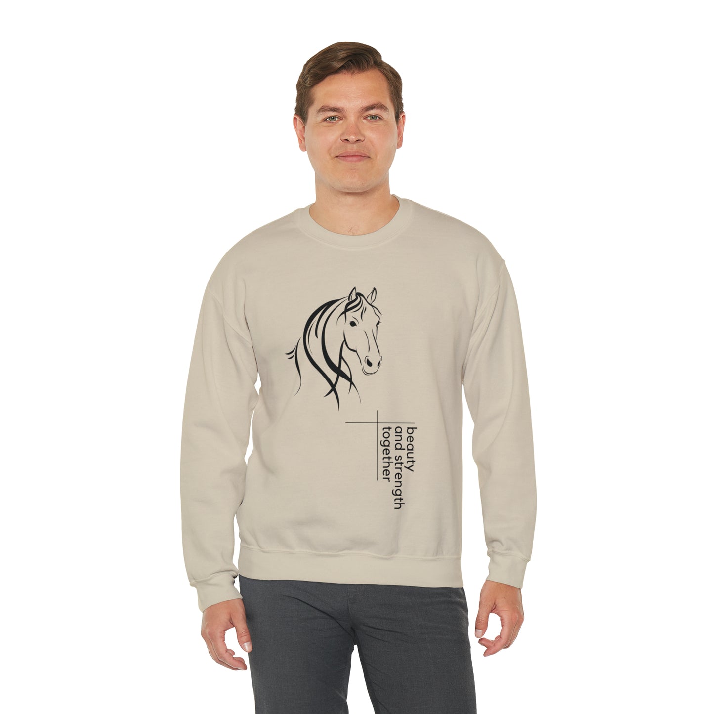 Horse Beauty || Unisex Heavy Blend™ Crewneck Sweatshirt