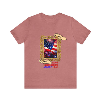 Happy Independence Day Unisex Jersey Kurzärmeliges T-Shirt