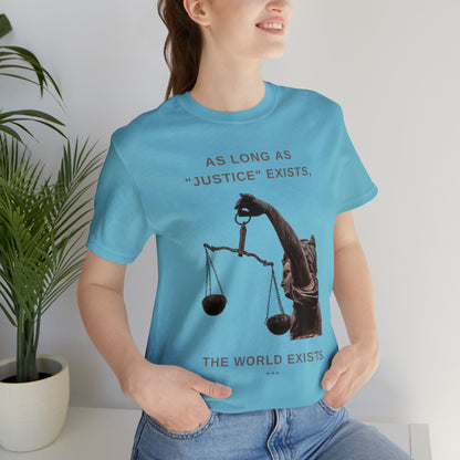 Das Justice Unisex Jersey Kurzarm-T-Shirt 