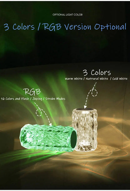 USB-wiederaufladbares Kristall-LED-Nachtlicht: Perfekt für jeden Raum