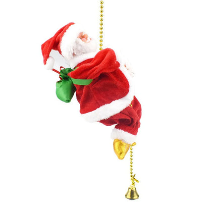 Electric Climbing Santa: Festive Battery-Operated Christmas Ornament