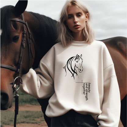 Horse Beauty || Unisex Heavy Blend™ Crewneck Sweatshirt